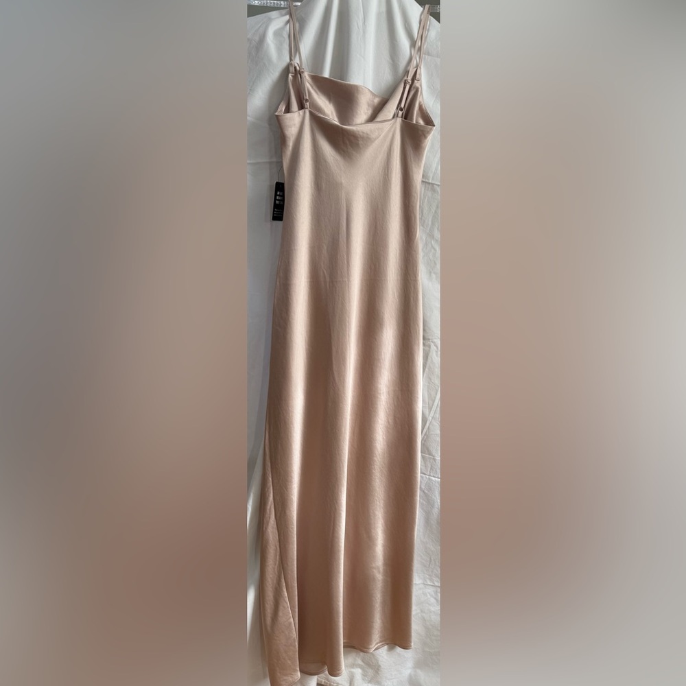 NWT XS Champagne Slip Dress Express adjustable shoulder straps - Picture 4 of 8